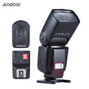 Andoer AD-560Ⅱ فلاش فلاش Speedlite العالمي على الكاميرا GN50 مع ضوء LED قابل للتعديل + Andoer Universal 16 قناة راديو لاسلكي عن بعد Speedlite Flash Trigger