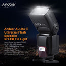 Andoer AD-560Ⅱ Universal Flash Speedlite On-camera Flash GN50 w/ Adjustable LED Fill Light + Andoer Universal 16 Channels Radio Wireless Remote Speedlite Flash Trigger