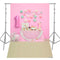 Andoer 1.5 * 2.1m/5 * 7ft Birthday Party Photography Background Pink Balloon Light Bulb Flower Fireplace Wood Floor Children Baby Backdrop Photo Studio Pros