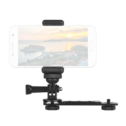 Smartphone Clip Holder Monitor Extension Bracket Support Mount Stabilizer for DJI OSMO Mobile 2 for Zhiyun Smooth Q Handheld Gimbal Stabilizer for gopro6/5/4 Camera