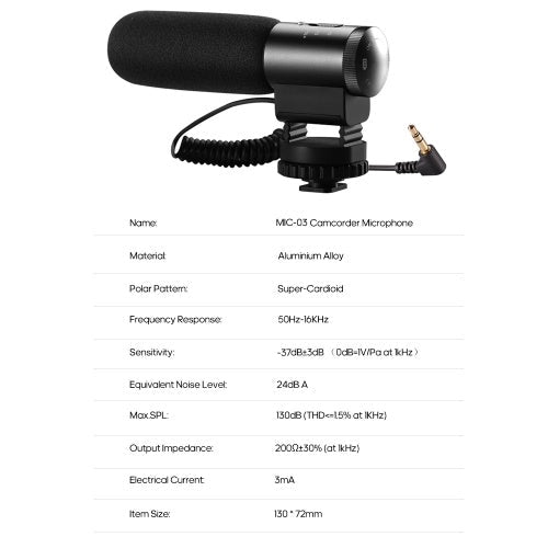 MIC-03 Camcorder Microphone