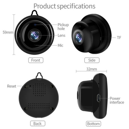 Mini Camera Cordless WiFi Remote Monitor Camera