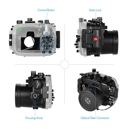 ضفادع البحر غطاء حماية للغوص تحت الماء مقاوم للماء عمق 40 متر/130 قدم متوافق مع Canon Powershot G1X Mark Ⅲ