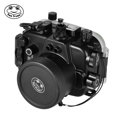 Sea frogs Underwater Diving Housing Waterproof Camera Protective Case 40M/130FT Depth Compatible with Canon Powershot G1X Mark Ⅲ