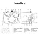 ضفادع البحر غطاء حماية للغوص تحت الماء مقاوم للماء عمق 40 متر/130 قدم متوافق مع Canon Powershot G1X Mark Ⅲ