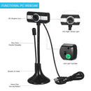 HD USB PC Webcam for Streaming Plug and Play Computer Web Camera Video Cam