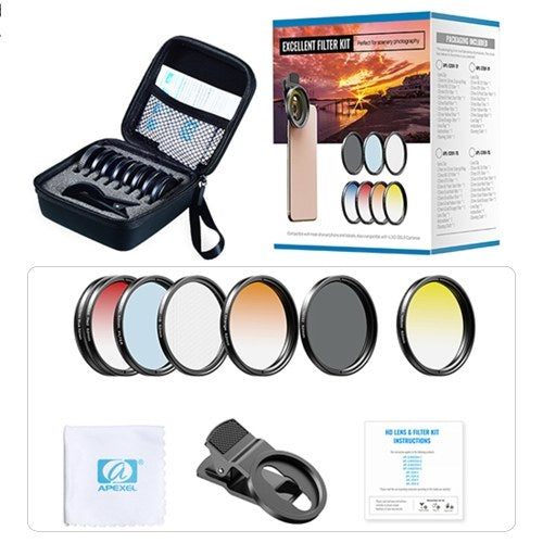 APEXEL APL-52UV-7G 7in1 Lens Filter Kit