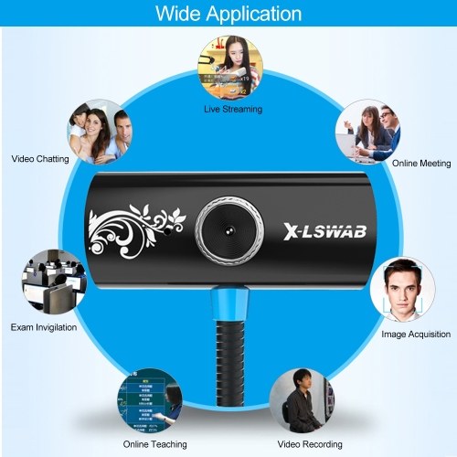 480P HD Webcam USB Laptop Camera PC Web Camera Built-in Microphone