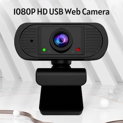 1080P HD Webcam USB Laptop Computer Camera Clip-on PC Web Camera Auto Focus Built-in Microphone