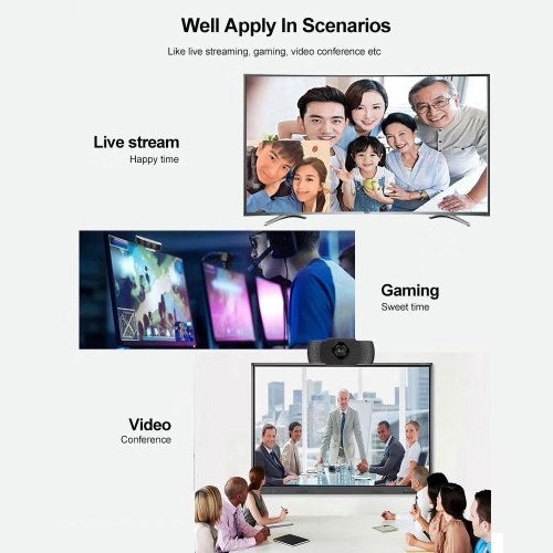 480P HD Webcam USB Laptop Computer Camera Clip-on PC Web Camera with Microphone