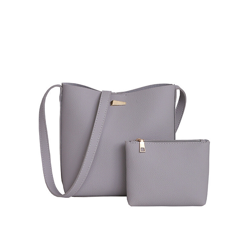 DALFR Leather Shoulder Bag - Gray