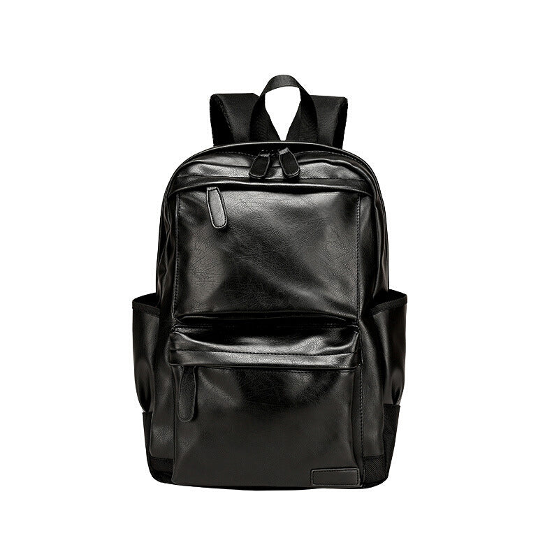 DALFR PU Premium Mens Leather Backpack - Black