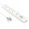 dodocool Smart 1100W 4-outlet Surge Protector 1440 Joules Power Strip with 20W 4-Port USB Charger 4.92ft Cord Extension Lead On/Off Switch LED Indicator for Smartphones Tablets and More US Plug AC125V White