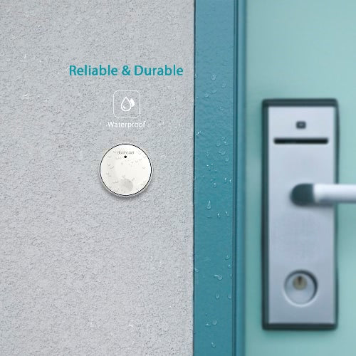 dodocool Self-powered Battery-free Wireless Doorbell Kit with 1 Battery-free Transmitter Push Button and 2 Plug-in Receivers