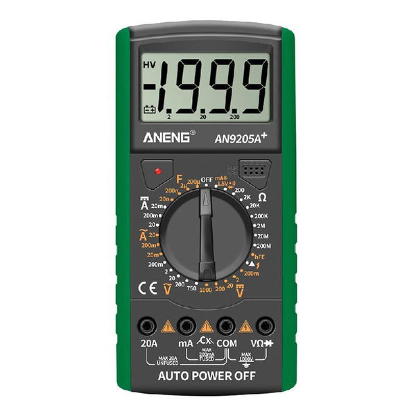 DT9205A Aneng 1999 Count Digital Multimeter - Green