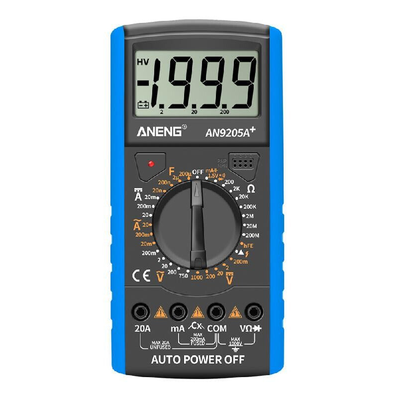 DT9205A Aneng 1999 Count Digital Multimeter - Blue