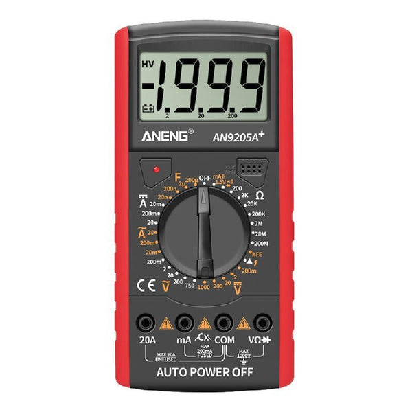 DT9205A Aneng 1999 Count Digital Multimeter - Red