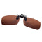 DUSENNA Polarized Myopia Clip Sunglasses - Brown for Day