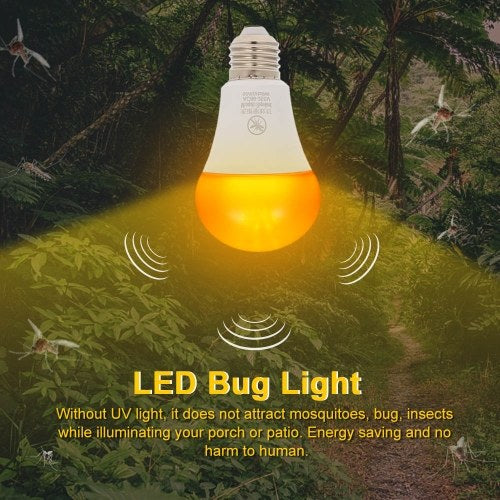 Yellow LED Bug Light Bulb No Blue Light Mosquito Repellent Light Bulb