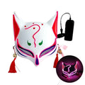 10 Color Fox Half Face Mask Neon Lights