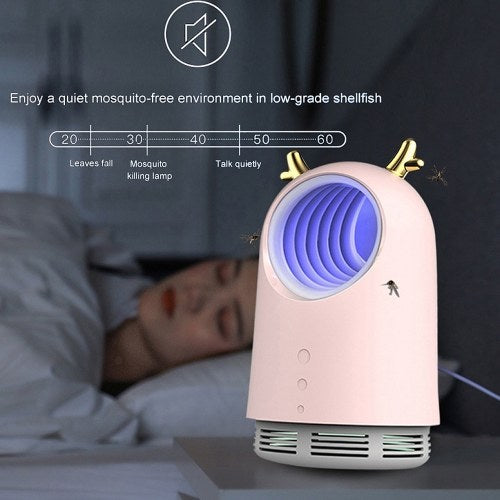 Household Mosquito Killer Lamp Inhalation Mosquito Trap Lamp Electric Insect Flies Zapper LED Trap Lamp Strong Suction Fan USB Powered