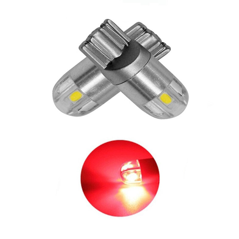 Dc12v w5w T10 3030 2Smd Premium Led Fog Bulb - Red