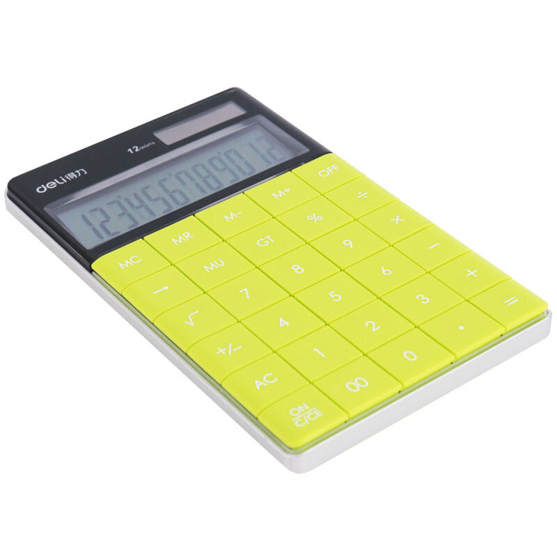 Deli 1589 Premium Tablet Calculator - Yellow