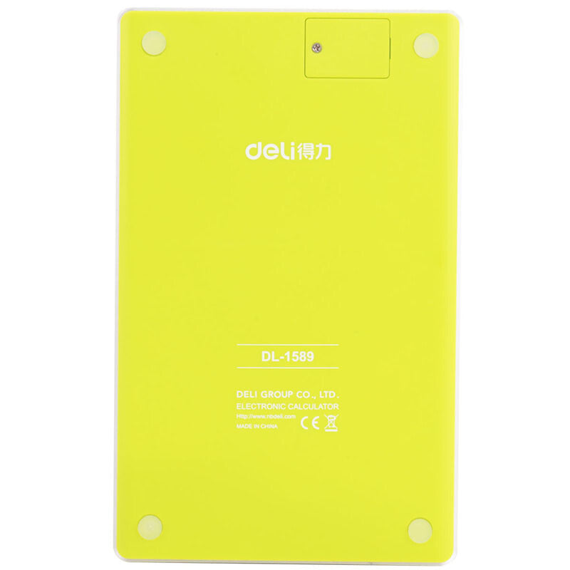 Deli 1589 Premium Tablet Calculator - Yellow