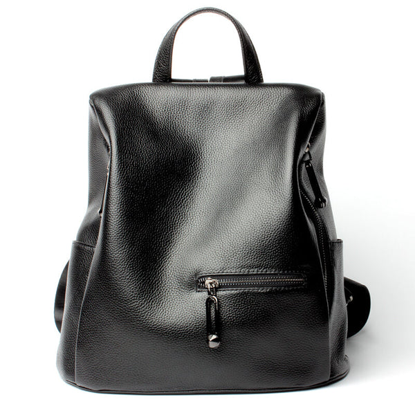 Dirirab Modern Leather Female Backpack - Black