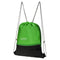 Drawstring Gym / Sport Bag - Black & Grass Green