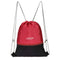 Drawstring Gym / Sport Bag - Black & Red