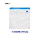 5pcs/set Vacuum Storage Bags Transparent Space Saver Seal Bag for Food Comforters Pillows