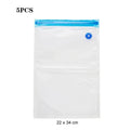 5pcs/set Vacuum Storage Bags Transparent Space Saver Seal Bag for Food Comforters Pillows