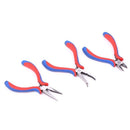 3pcs 4.5" Pliers Set Jewelry Pliers Mini Pliers DIY Jewelry Tool Set Ball Link Pliers Diagonal Pliers Long Nose Pliers