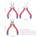 3pcs 4.5" Pliers Set Jewelry Pliers Mini Pliers DIY Jewelry Tool Set Ball Link Pliers Diagonal Pliers Long Nose Pliers