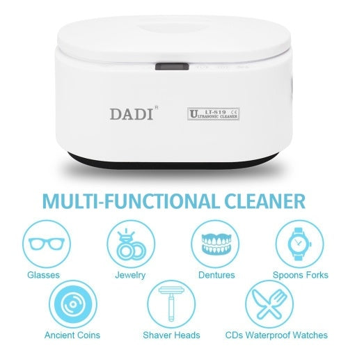 DADI Mini Touching Button LED Display Intelligent Supersonic Wave Cleaner Household Glasses Jewelry Watches Cleaning Machine