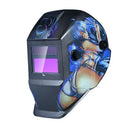 Welding Helmet Solar Powered Auto Darkening Hood with Adjustable Shade Range 4/9-13 for Mig Tig Arc Welder Mask Shield Cartoon Girl Design