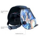 Welding Helmet Solar Powered Auto Darkening Hood with Adjustable Shade Range 4/9-13 for Mig Tig Arc Welder Mask Shield Cartoon Girl Design