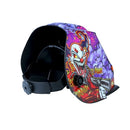 Welding Helmet Solar Powered Auto Darkening Hood with Adjustable Shade Range 4/9-13 for Mig Tig Arc Welder Mask Shield Purple Clown Design