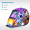 Welding Helmet Solar Powered Auto Darkening Hood with Adjustable Shade Range 4/9-13 for Mig Tig Arc Welder Mask Shield Purple Clown Design