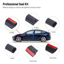 11pcs Universal Auto Car Door Seal Kit Adhesive Soundproof Strip Weather Stripping Wind Noise Reduction Kit Weather Draft Seal Strip