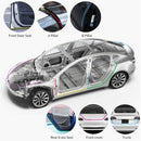 11pcs Universal Auto Car Door Seal Kit Adhesive Soundproof Strip Weather Stripping Wind Noise Reduction Kit Weather Draft Seal Strip