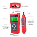 Multi-functional LCD Network Cable Tester Wire Tracker RJ11 RJ45 BNC Wire Length Finder Line Finder LAN Cable Tester with 8 Remote Adapters