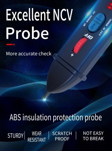 BSIDE AVD07 Dual Mode Test Pen Live Voltage Detector Test Pencil 12V~1000V AC Voltage Detection Non-contact AC Voltage Tester Pen Shaped V～Alert Detector with Automatic/Manual Dual Mode Selection