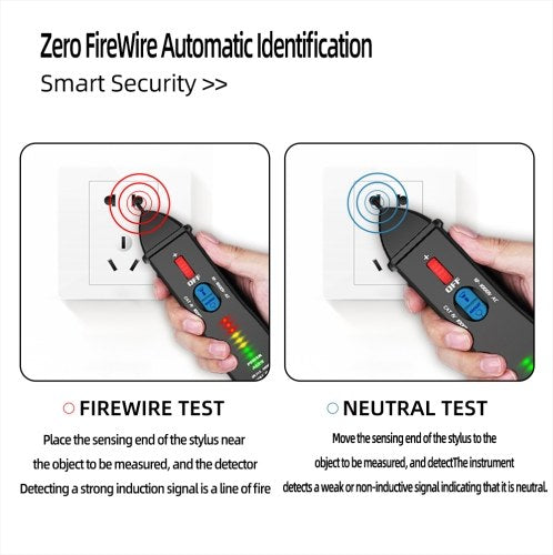 BSIDE AVD07 Dual Mode Test Pen Live Voltage Detector Test Pencil 12V~1000V AC Voltage Detection Non-contact AC Voltage Tester Pen Shaped V～Alert Detector with Automatic/Manual Dual Mode Selection