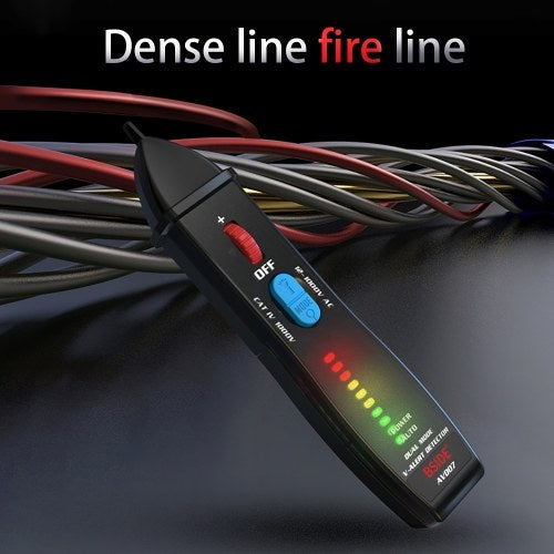 BSIDE AVD07 Dual Mode Test Pen Live Voltage Detector Test Pencil 12V~1000V AC Voltage Detection Non-contact AC Voltage Tester Pen Shaped V～Alert Detector with Automatic/Manual Dual Mode Selection