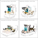 13 in 1 Solar Robot DIY Children Intelligence Solar Toy Solar Handmade Toy Set STEM Science Toy Solar Energy Building Block Puzzle