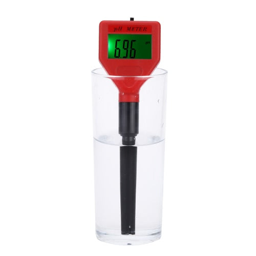 pH-98103 Professional Portable Pen Type pH Meter with pH Electrode LCD Backlit Display Acidimeter Industry and Experiment Analyzer Rechargeable pH-Meter Measure Household Drinking Water Quality Analysis Device