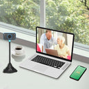 HD Webcam USB Desktop Laptop Camera Mini Plug and Play Video Calling Computer Camera Built-in Noise Reduce Mic Flexible Rotatable stander