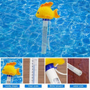 Practical Durable Cute Baby Cartoon Goldfish Indoor Outdoor Floating Thermometer With String For Swimming Pool